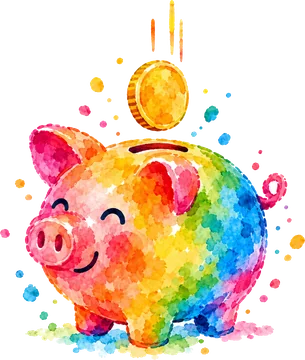 Sparschwein mit Münze
